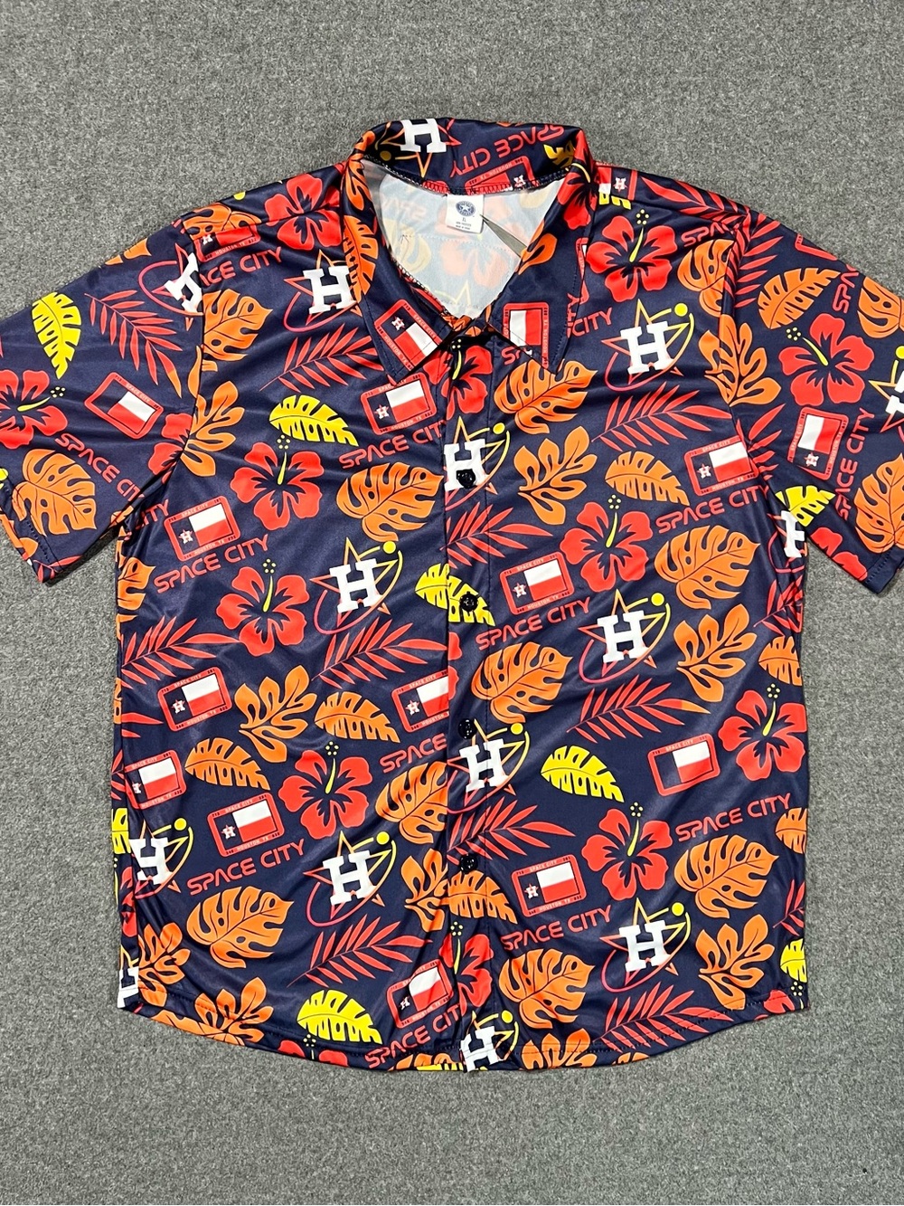 Houston Astros Space City SGA Hawaiian Shirt Adult XL Aloha MLB Baseball Floral
